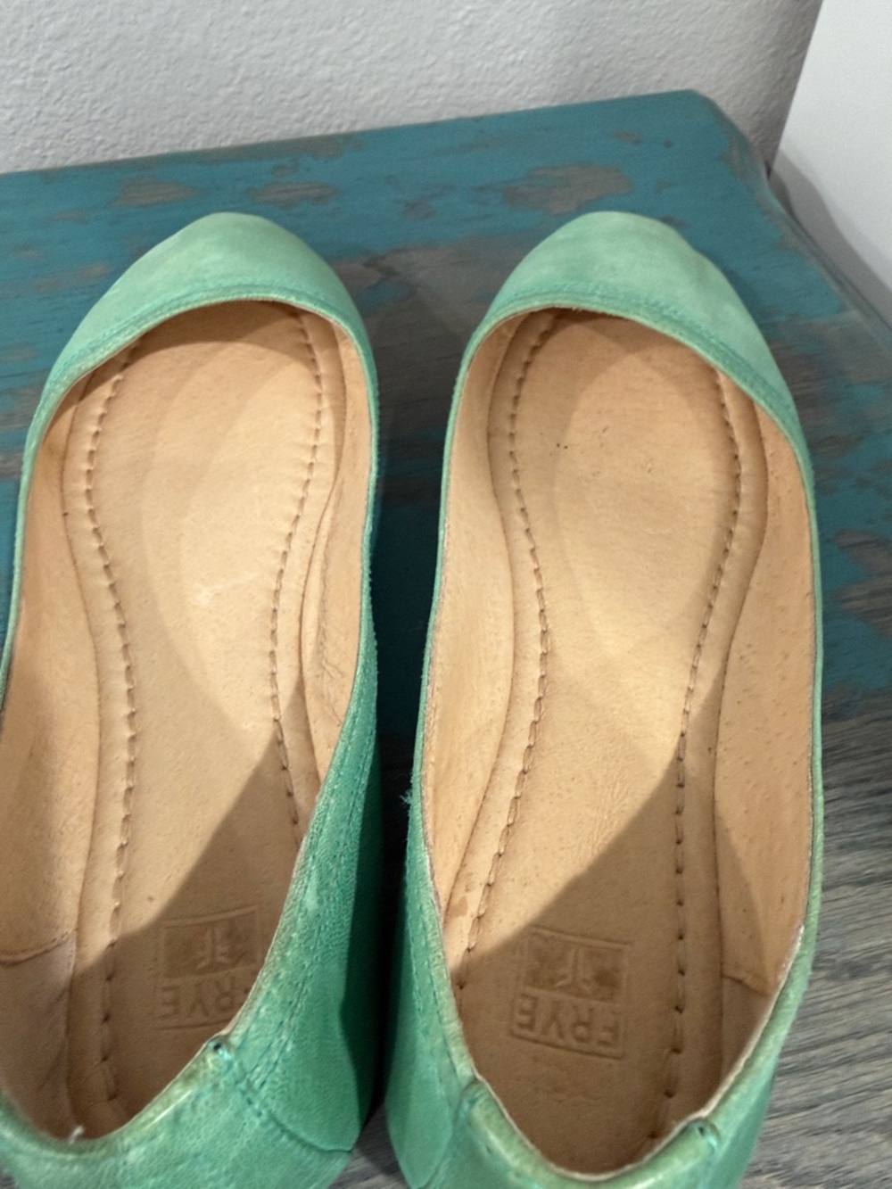 Frye Carson Ballet Flats Mint Green—9 - Picture 7 of 10